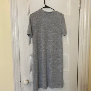 Grey sweater tshirt dress
